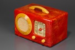 Stunning Catalin Motorola 50XC Radio Circle-Grill in Marbleized Red